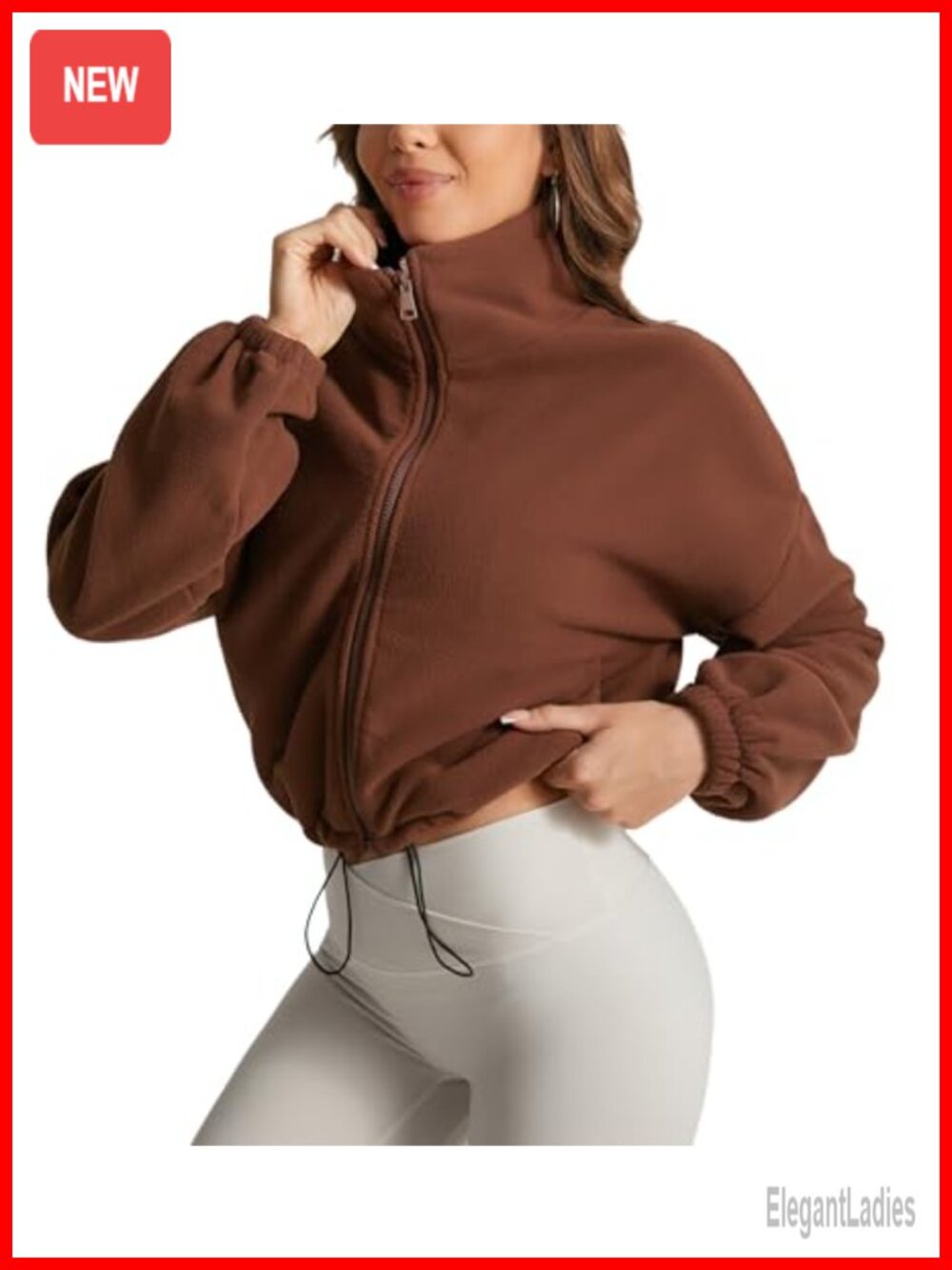 Women's Fleece Winter Hiking Jacket Cozy Warm Zip Pockets